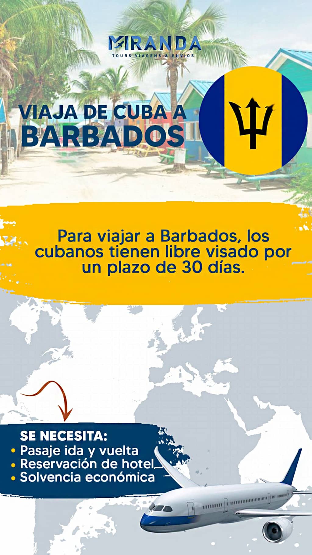 Viaja de Cuba a Barbados