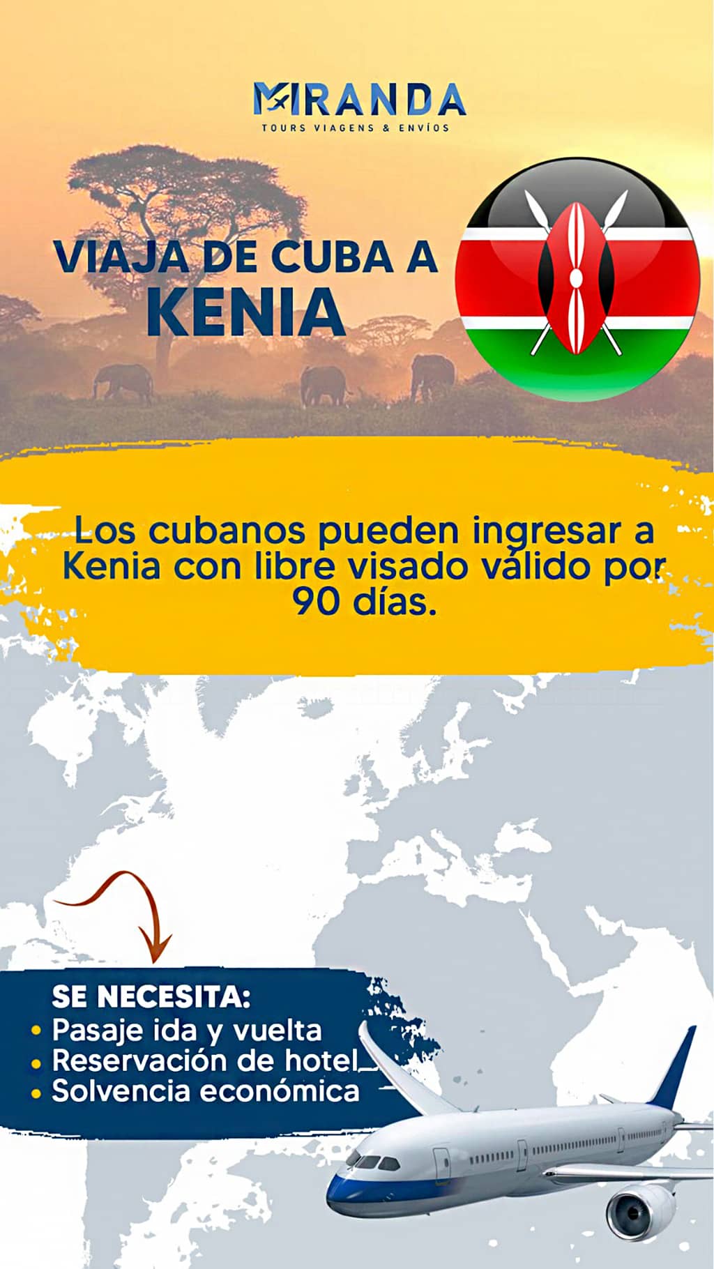 Viaja de Cuba a Kenia