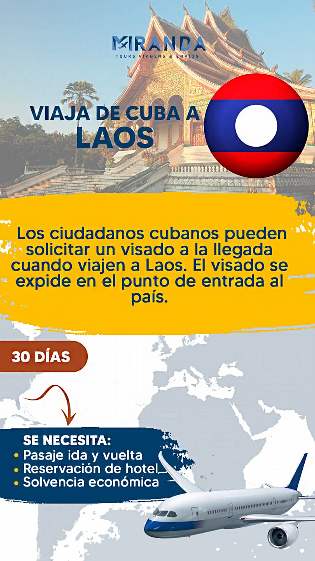 Viaja de Cuba a Laos