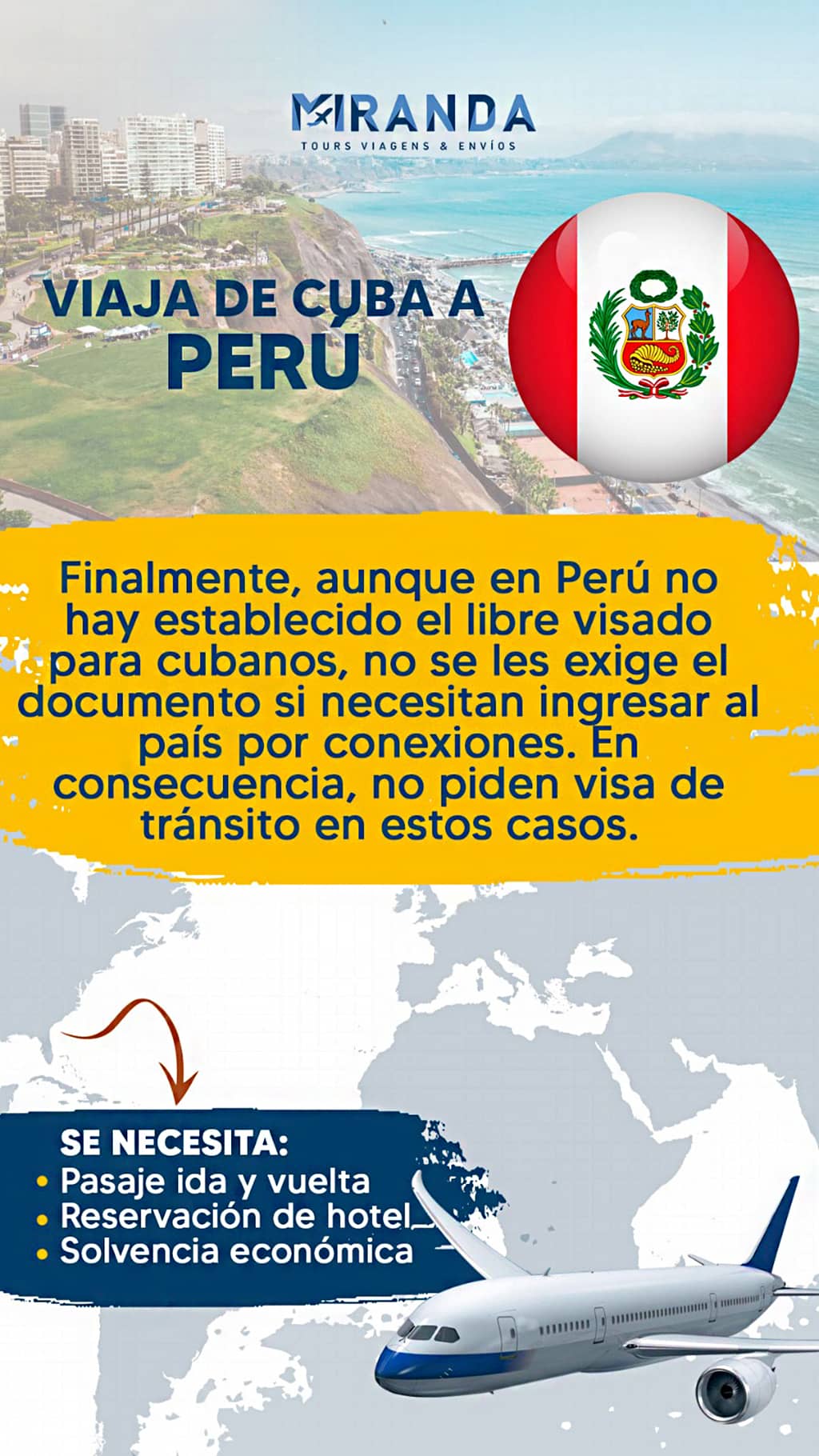 Viaja de Cuba a Perú