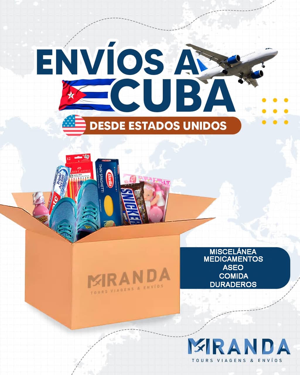 Envíos a Cuba desde EEUU