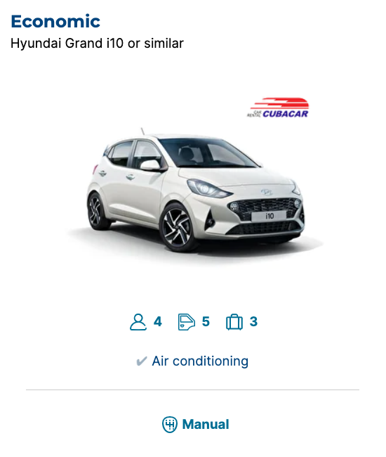 Economic – Hyundai Grand i10 or similar