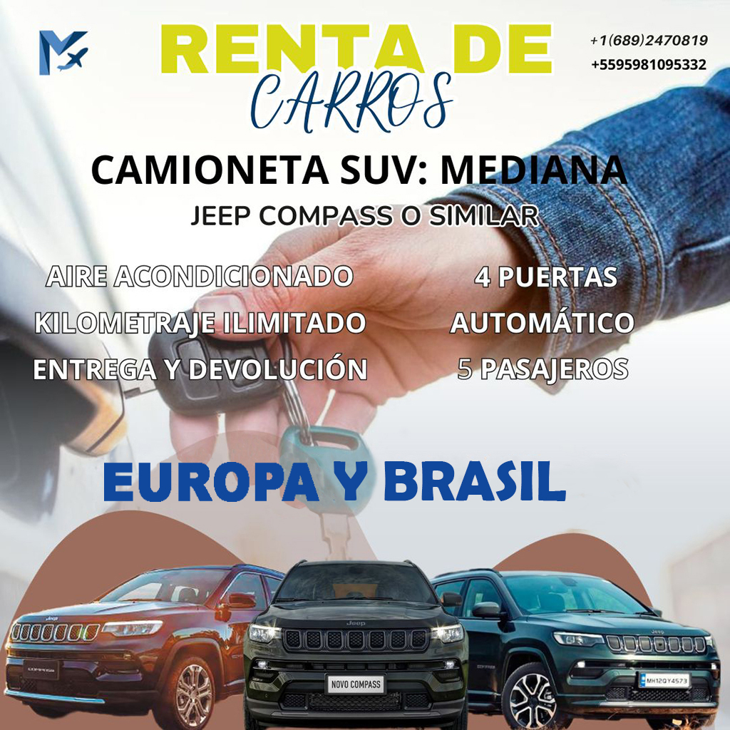 Renta de Carros Camioneta SUV: Jeep Compass o similar